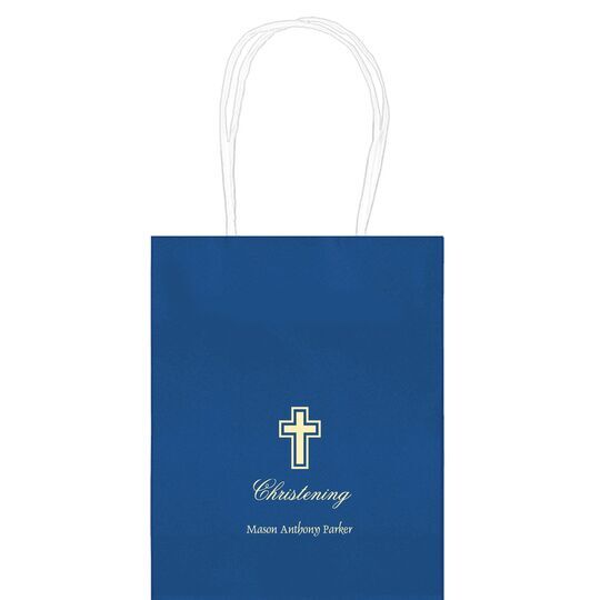 Outlined Cross Mini Twisted Handled Bags